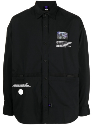 

Logo print long-sleeved shirt, AAPE BY *A BATHING APE® Logo print long-sleeved shirt