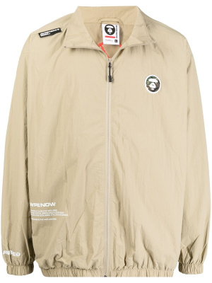 

Logo-patch zip-up jacket, AAPE BY *A BATHING APE® Logo-patch zip-up jacket