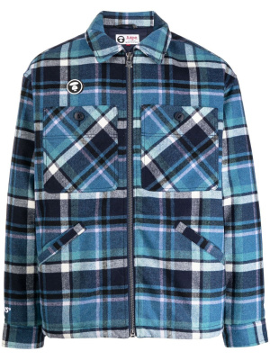 

Check-print zip-up shirt, AAPE BY *A BATHING APE® Check-print zip-up shirt