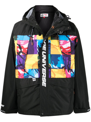 

Graphic-print panel jacket, AAPE BY *A BATHING APE® Graphic-print panel jacket