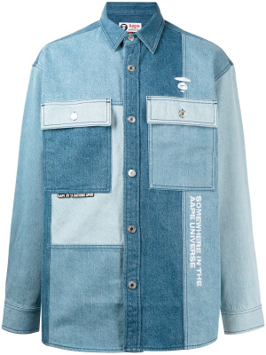 

Panelled denim shirt, AAPE BY *A BATHING APE® Panelled denim shirt