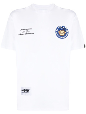 

Logo-print crew-neck T-shirt, AAPE BY *A BATHING APE® Logo-print crew-neck T-shirt