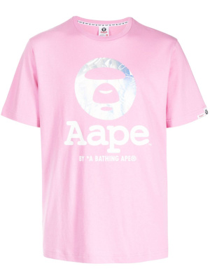 

Logo-print cotton T-shirt, AAPE BY *A BATHING APE® Logo-print cotton T-shirt