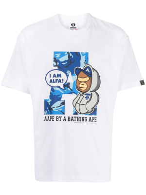 

Logo-print cotton T-shirt, AAPE BY *A BATHING APE® Logo-print cotton T-shirt