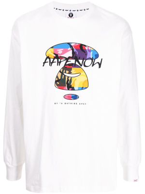 

Graphic-print longsleeved T-shirt, AAPE BY *A BATHING APE® Graphic-print longsleeved T-shirt