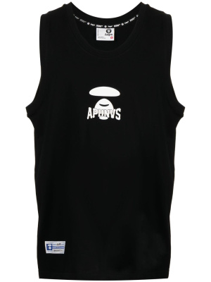 

Logo-print cotton tank top, AAPE BY *A BATHING APE® Logo-print cotton tank top
