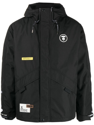 

Logo-patch hooded padded jacket, AAPE BY *A BATHING APE® Logo-patch hooded padded jacket