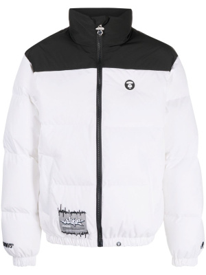 

Colour-block padded coat, AAPE BY *A BATHING APE® Colour-block padded coat