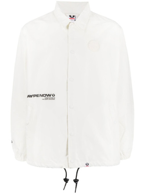 

Logo-print shirt jacket, AAPE BY *A BATHING APE® Logo-print shirt jacket