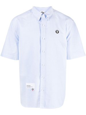 

Logo-detail short-sleeve cotton shirt, AAPE BY *A BATHING APE® Logo-detail short-sleeve cotton shirt