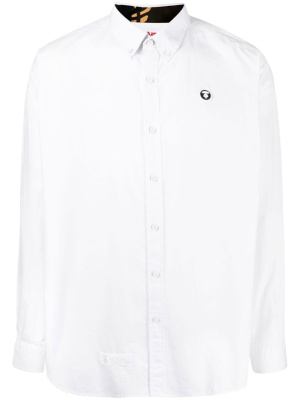 

Logo-patch long-sleeved shirt, AAPE BY *A BATHING APE® Logo-patch long-sleeved shirt