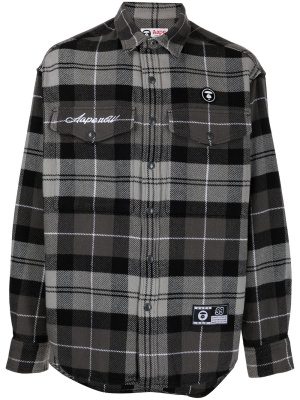 

Tartan button-up shirt, AAPE BY *A BATHING APE® Tartan button-up shirt