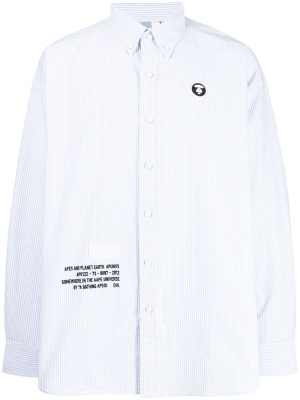 

Striped text-print shirt, AAPE BY *A BATHING APE® Striped text-print shirt