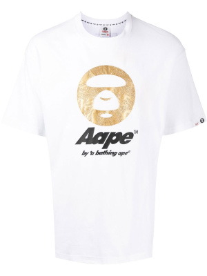 

Logo-print cotton T-shirt, AAPE BY *A BATHING APE® Logo-print cotton T-shirt