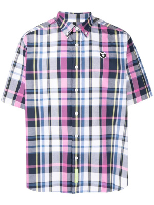 

Short-sleeve check-print shirt, AAPE BY *A BATHING APE® Short-sleeve check-print shirt