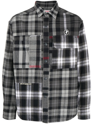 

Checked logo-patch shirt, AAPE BY *A BATHING APE® Checked logo-patch shirt