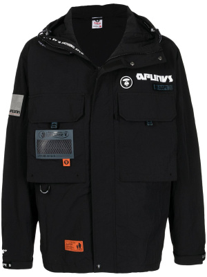 

Logo-print hooded jacket, AAPE BY *A BATHING APE® Logo-print hooded jacket