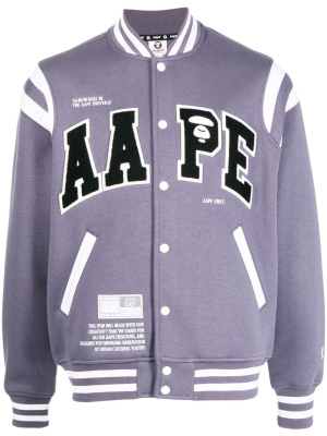 

Logo-patch detail bomber jacket, AAPE BY *A BATHING APE® Logo-patch detail bomber jacket