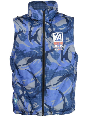 

Camouflage hooded zip-up gilet, AAPE BY *A BATHING APE® Camouflage hooded zip-up gilet