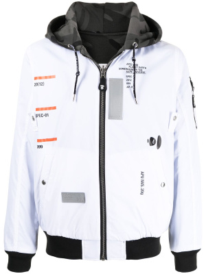 

Logo-print hooded jacket, AAPE BY *A BATHING APE® Logo-print hooded jacket