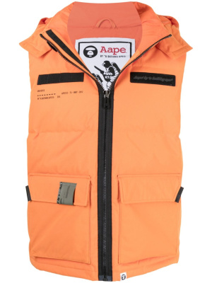 

Zip-up padded gilet, AAPE BY *A BATHING APE® Zip-up padded gilet