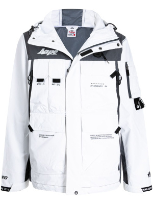 

Logo-print hooded jacket, AAPE BY *A BATHING APE® Logo-print hooded jacket