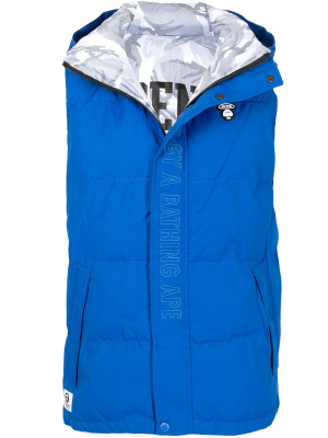 

Embroidered logo padded gilet, AAPE BY *A BATHING APE® Embroidered logo padded gilet