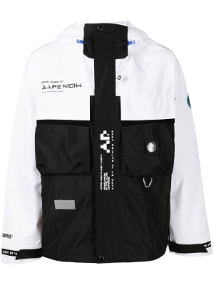 

Colour-block hooded jacket, AAPE BY *A BATHING APE® Colour-block hooded jacket