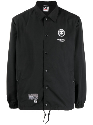 

Logo-print buttoned lightweight jacket, AAPE BY *A BATHING APE® Logo-print buttoned lightweight jacket