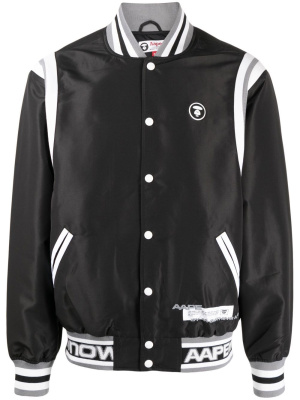

Logo-print varsity jacket, AAPE BY *A BATHING APE® Logo-print varsity jacket