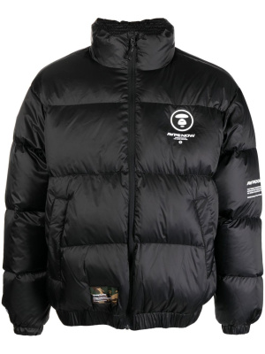 

Logo-patch padded jacket, AAPE BY *A BATHING APE® Logo-patch padded jacket