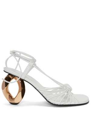

Chain-heel leather sandals, JW Anderson Chain-heel leather sandals