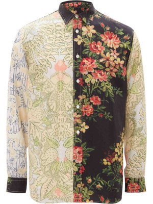 

Panelled floral print shirt, JW Anderson Panelled floral print shirt