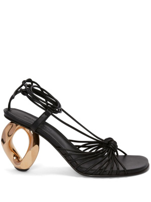 

Chain-heel leather sandals, JW Anderson Chain-heel leather sandals