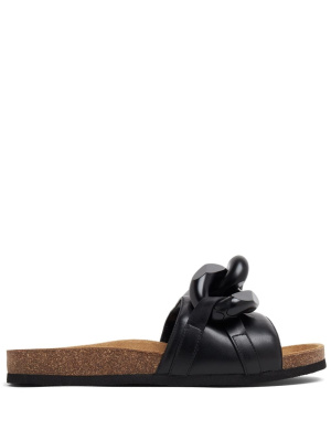 

Chain-link detail slides, JW Anderson Chain-link detail slides