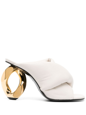 

100mm padded leather mules, JW Anderson 100mm padded leather mules