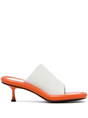 

BUMPER-TUBE LEATHER KITTEN HEEL MULES, JW Anderson BUMPER-TUBE LEATHER KITTEN HEEL MULES