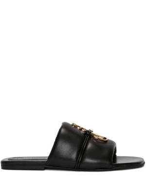 

JW Anchor logo-plaque slides, JW Anderson JW Anchor logo-plaque slides