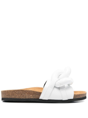 

Chain-link leather slides, JW Anderson Chain-link leather slides