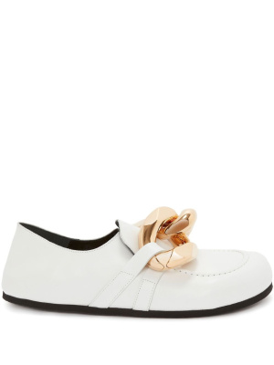 

Chain-embellished flat loafers, JW Anderson Chain-embellished flat loafers