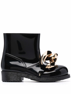 

Chain-embellished ankle boots, JW Anderson Chain-embellished ankle boots