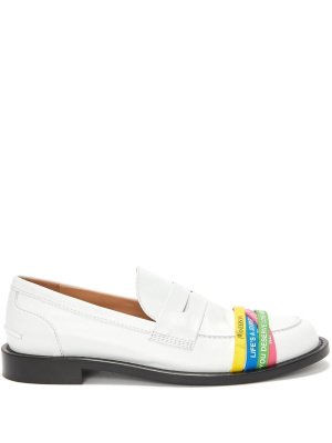 

Elasticated-straps leather loafers, JW Anderson Elasticated-straps leather loafers