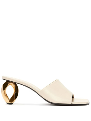 

Chain heel leather sandals, JW Anderson Chain heel leather sandals