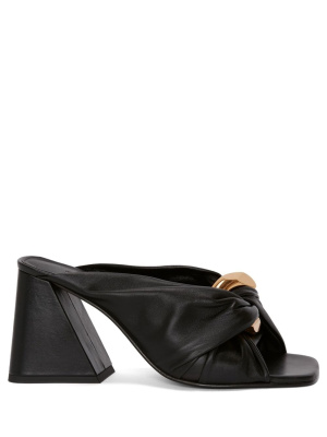 

Twisted chain leather mules, JW Anderson Twisted chain leather mules