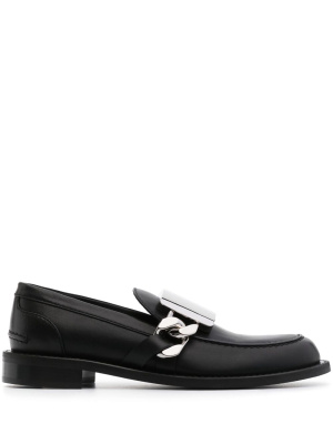 

Logo-engraved leather loafers, JW Anderson Logo-engraved leather loafers