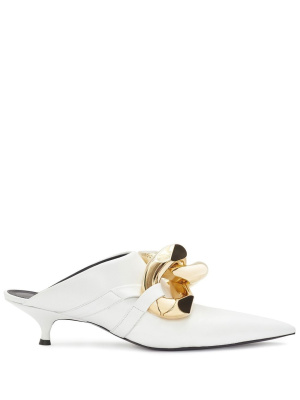 

Chain leather kitten mules, JW Anderson Chain leather kitten mules