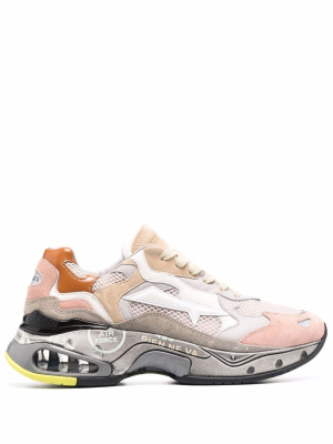 

Sharkyd colour-block panelled leather sneakers, Premiata Sharkyd colour-block panelled leather sneakers