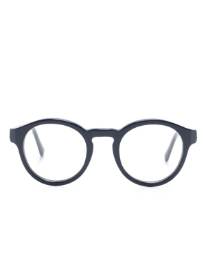 

Logo-plaque round-frame glasses, Moncler Eyewear Logo-plaque round-frame glasses