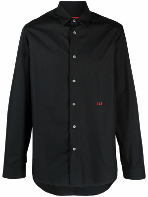 

Character embroidered-logo shirt, 424 Character embroidered-logo shirt