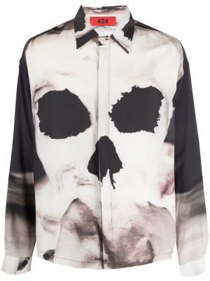 

Skull-print long-sleeve shrit, 424 Skull-print long-sleeve shrit